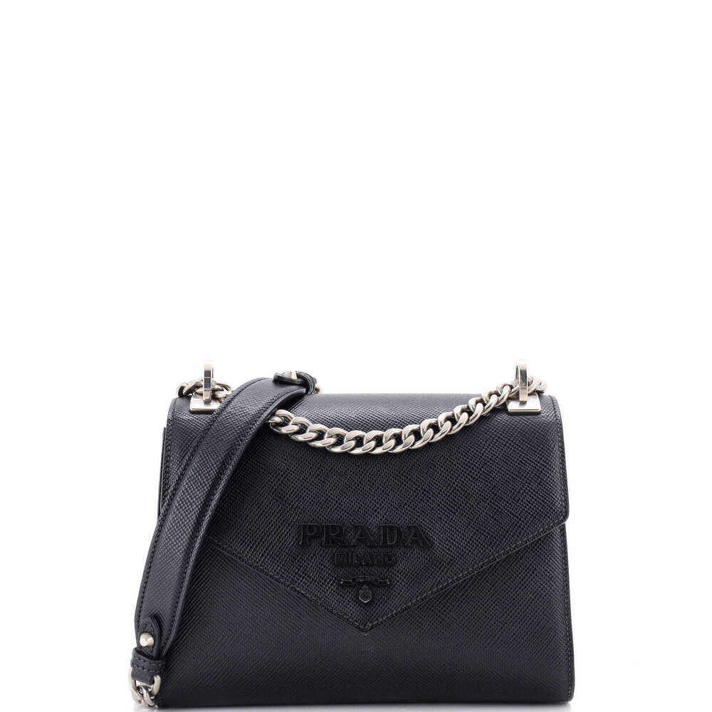 Prada Small Monochrome Shoulder Bag Saffiano Leather